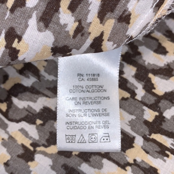 NWOT Michael Kors Cotton Leopard Print Tunic Top L - Picture 7 of 7